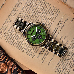 Unsere hochwertige Armbanduhr "Walddämmerung" für Männer