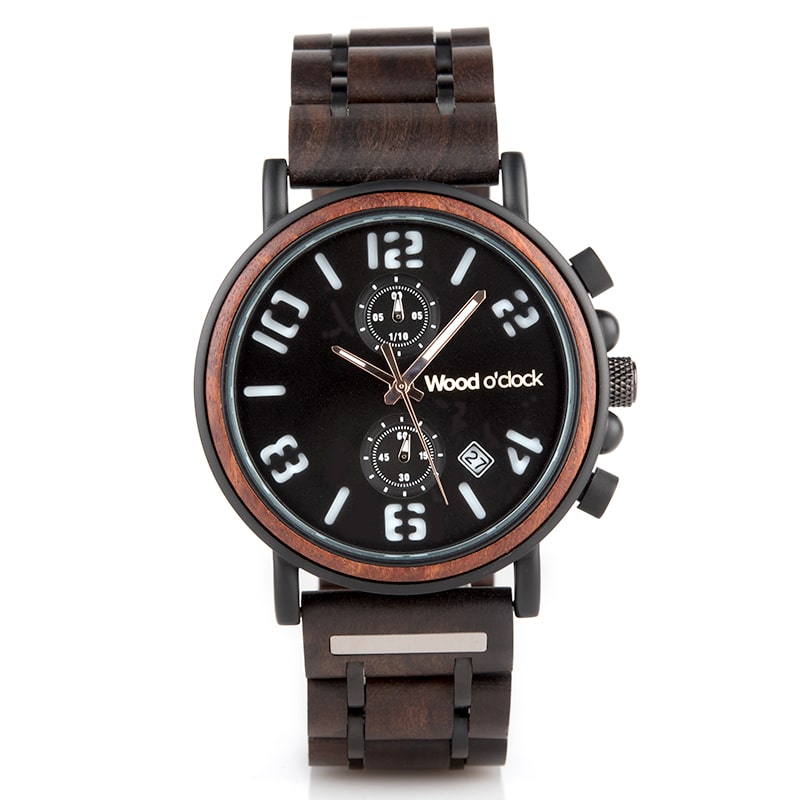 Die Armbanduhr "Black Ocean" von Wood o'clock