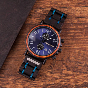 Die moderne Armbanduhr "Blue Ocean" besticht durch eine hochwertige Verarbeitung